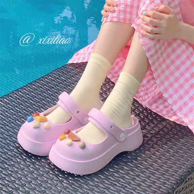 ISAHINI dép nữ dép bánh mì Giày nữ Dép Đi Trong Nhà Dành Cho Nữ 14Z23032610