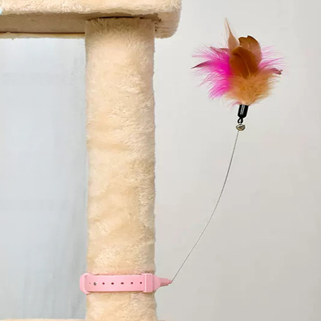 Elsabell. Cần câu mèo đeo cổ tự chơi, đồ chơi tự tương tác cho chó mèo