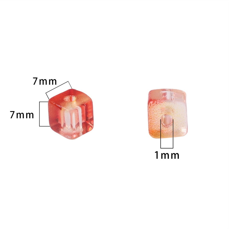 Chuỗi Hạt Vuông Nhiều Màu Sắc 7mm Dùng Làm Trang Sức DIY