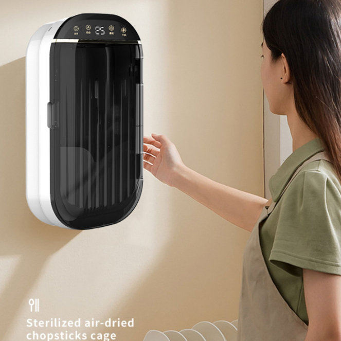 Giá Đỡ Đũa Làm Khô Thoáng Khí Thông Minh Có Nắp Đậy Cho Nhà Bếp Gia Đình