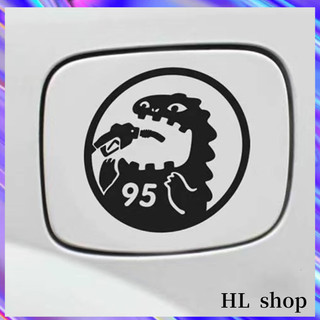 Miếng dán trang trí nắp bình xăng xe hơi hl hình quái vật godzilla khủng long 92 # 95 # 98#