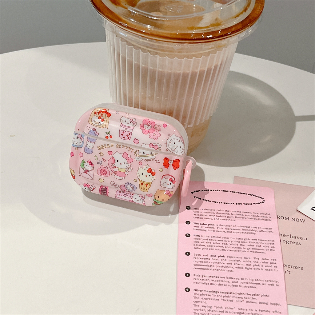 Ốp Bảo Vệ Hộp Đựng Tai Nghe AirPods 1 / 2 / 3 Hình Mèo Kitty Xinh Xắn