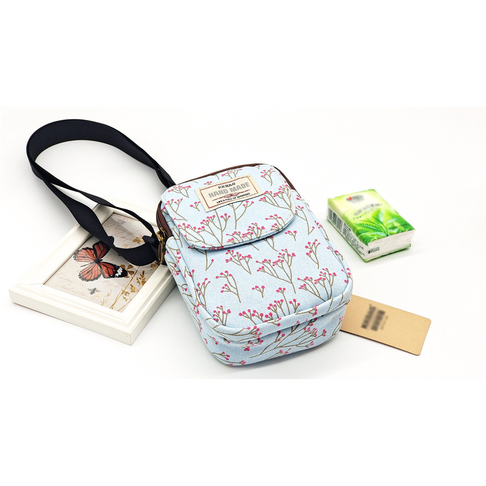 Túi Đeo Chéo Đựng Điện Thoại Bằng Vải Canvas Siêu Nhẹ Thiết Kế Hình Vuông Nhỏ Nhắn Thời Trang Cho Nam Và Nữ