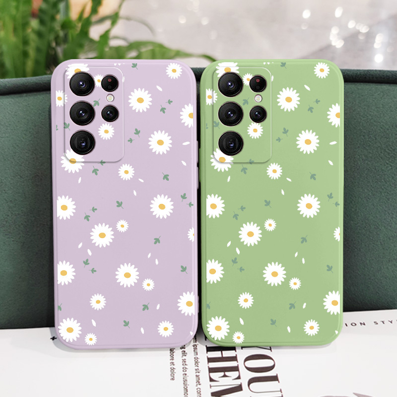 Deciduous Ốp Điện Thoại Hình Hoa Cúc Cho samsung galaxy s23 s22 fe ultra plus
