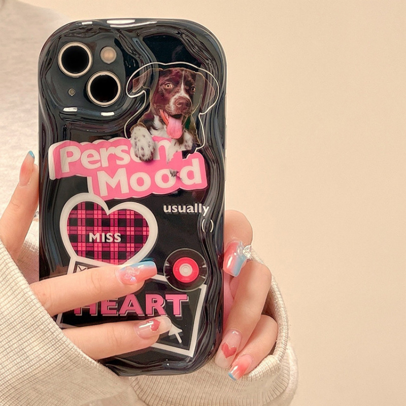 Ốp Điện Thoại Chống Rơi Họa Tiết Cún Và Kem Cho iPhone 7plus 11 12Pro 13 14Promax xr 6s 6splus xsmax 11Pro max 7 / 8g