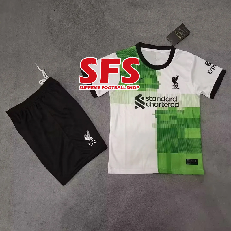 Bộ Áo Thun + Quần Short Thể Thao Câu Lạc Bộ Liverpool MU 23-24 Cho Bé