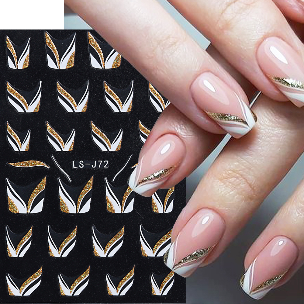 Miếng Dán Trang Trí Móng Tay 3D Phản Quang Lấp Lánh