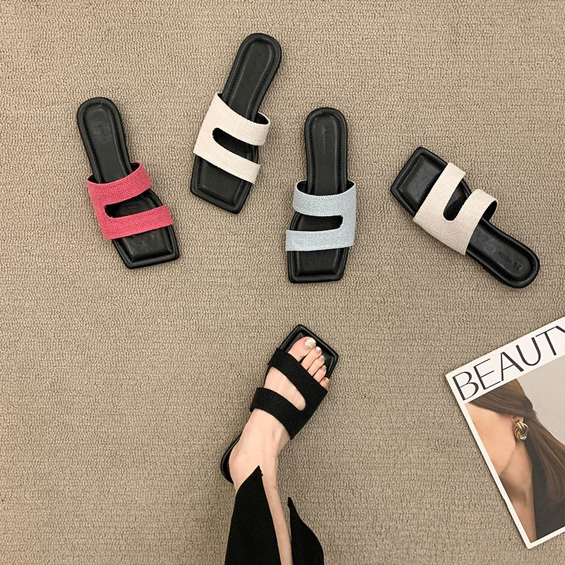 Giày Lười Đế Bằng Thiết Kế Đơn Giản Phong Cách Mới Dễ Phối Đồ Thời Trang Xuân Hè Kiểu Pháp Cho Nữ