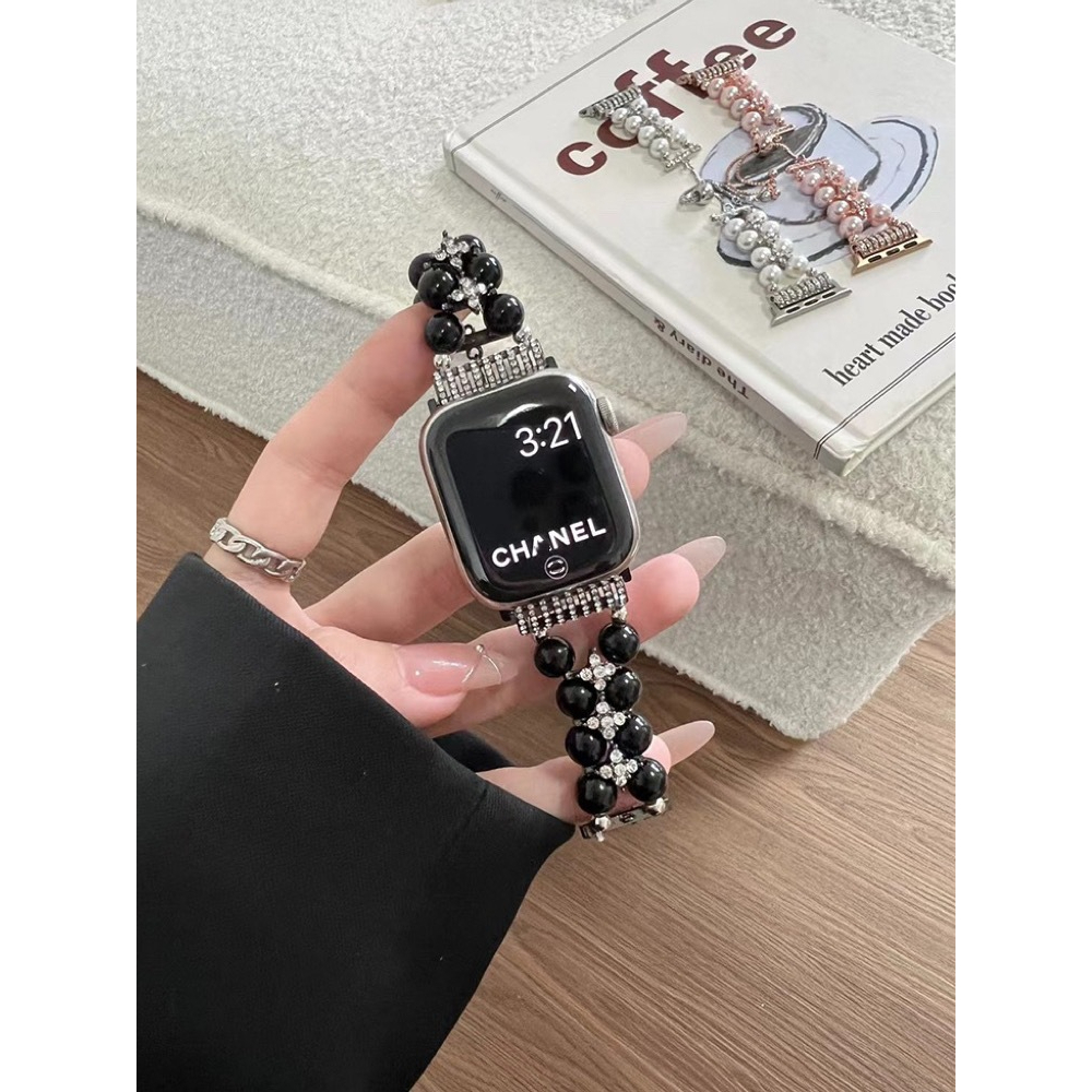 Dây Đeo Tay Chuỗi Hạt 49mm 45 41 40 38 44m Thay Thế Chuyên Dụng Cho Apple Watch Serie 7 8 6 Se 5 4 Ultra
