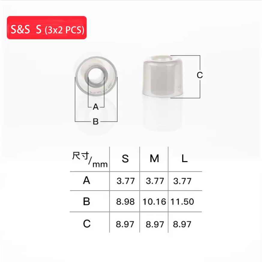 1 Cặp Nút Bịt Tai Bằng silicone Kích Thước l / m / s