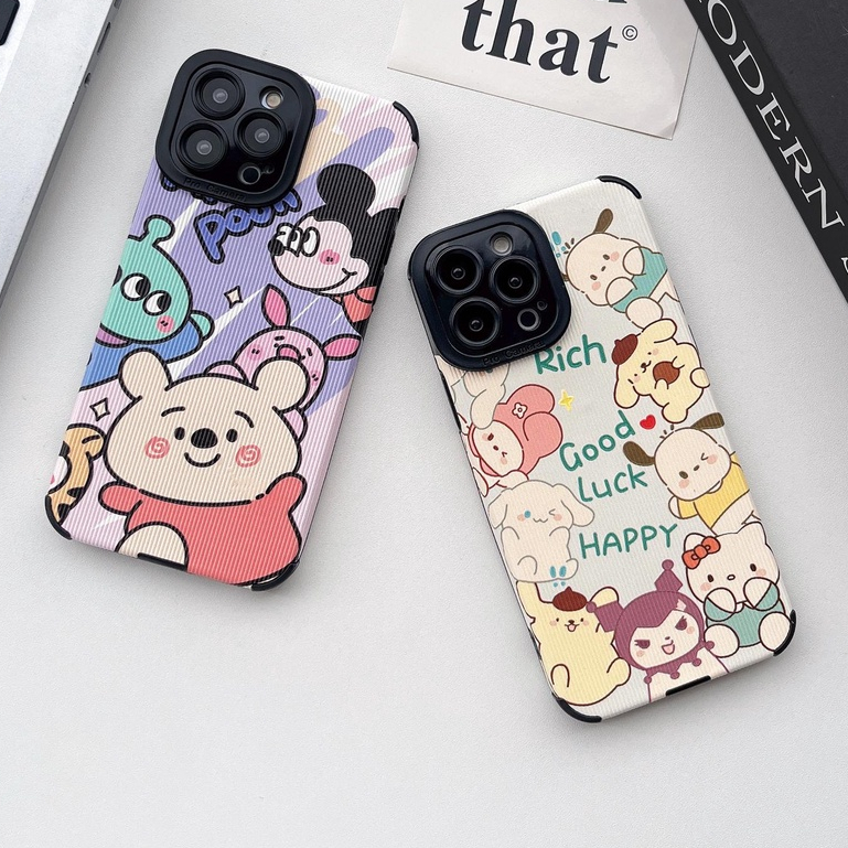 DISNEY Ốp Điện Thoại tpu PC Silicon Mềm Chống Sốc In Hình Hoạt Hình Sanrio Cho iPhone 14 13 12 11 Pro Max XS XR 7 8 Plus
