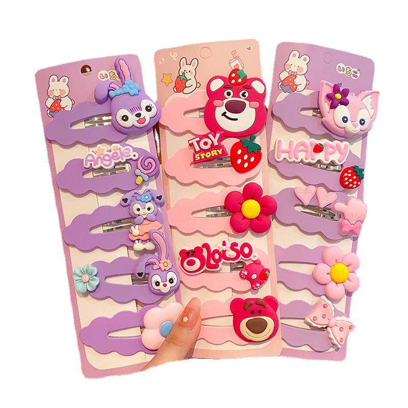 Set 5 Kẹp Tóc Hình Động Vật Dễ Thương Cho Nữ