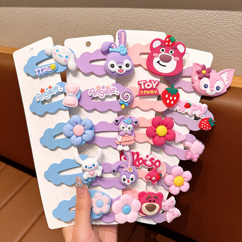 Set 5 Kẹp Tóc Hình Động Vật Dễ Thương Cho Nữ