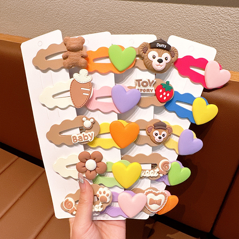 Set 5 Kẹp Tóc Hình Động Vật Dễ Thương Cho Nữ