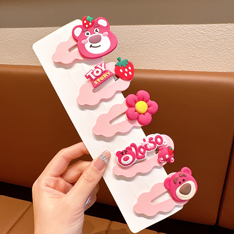 Set 5 Kẹp Tóc Hình Động Vật Dễ Thương Cho Nữ