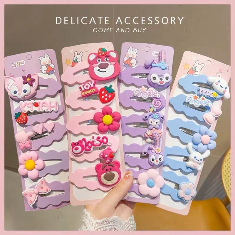 Set 5 Kẹp Tóc Hình Động Vật Dễ Thương Cho Nữ