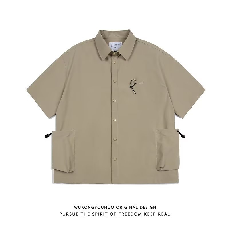 Áo Sơ Mi Nữ Ngắn Tay Dáng Rộng Màu Trơn Phong Cách Hàn Quốc Mới áo sơ mi unisex nam chất đũi cao cấp Áo sơ mi