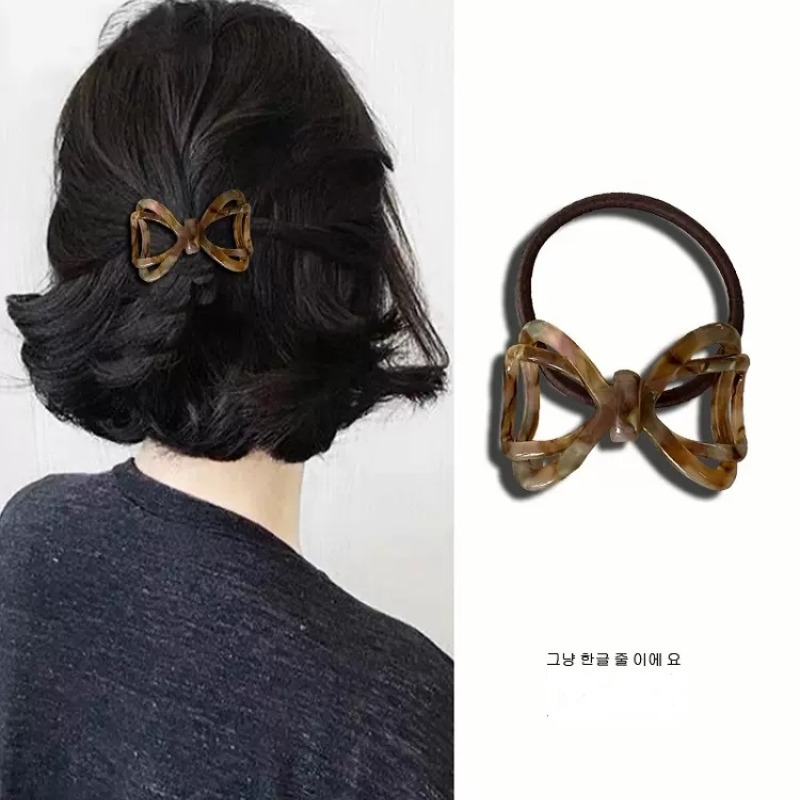 Dây Buộc Tóc Cao Su Thắt Nơ Đôi Phong Cách Hàn Quốc KF534