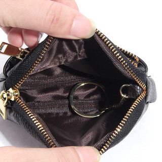 Ví Da Thật Khóa Kéo Mini Thời Trang Cho Nữ
