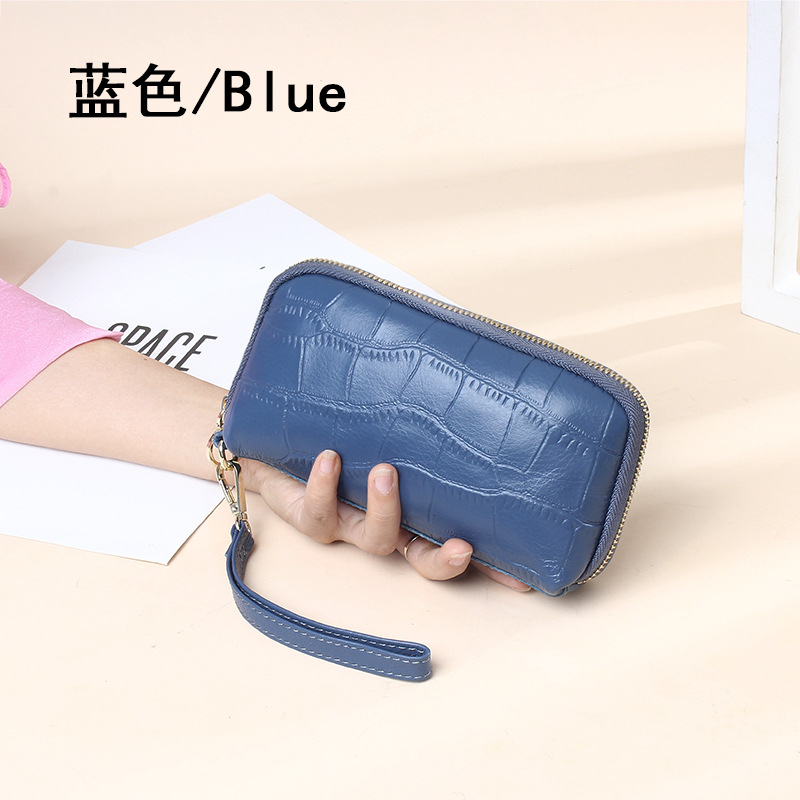 Ví Da Thật Dáng Dài Sức Chứa Lớn Có Khóa Kéo Thời Trang Cho Nữ