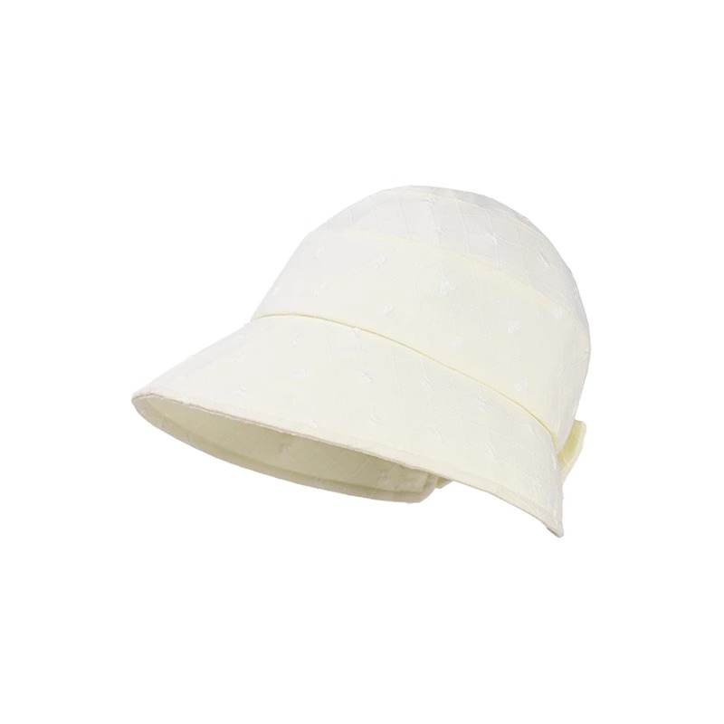 Mũ Bucket Mỏng Che Nắng Đính Nơ Màu Đen Trơn Dễ Phối Đồ Thời Trang Mùa Hè Cho Nữ