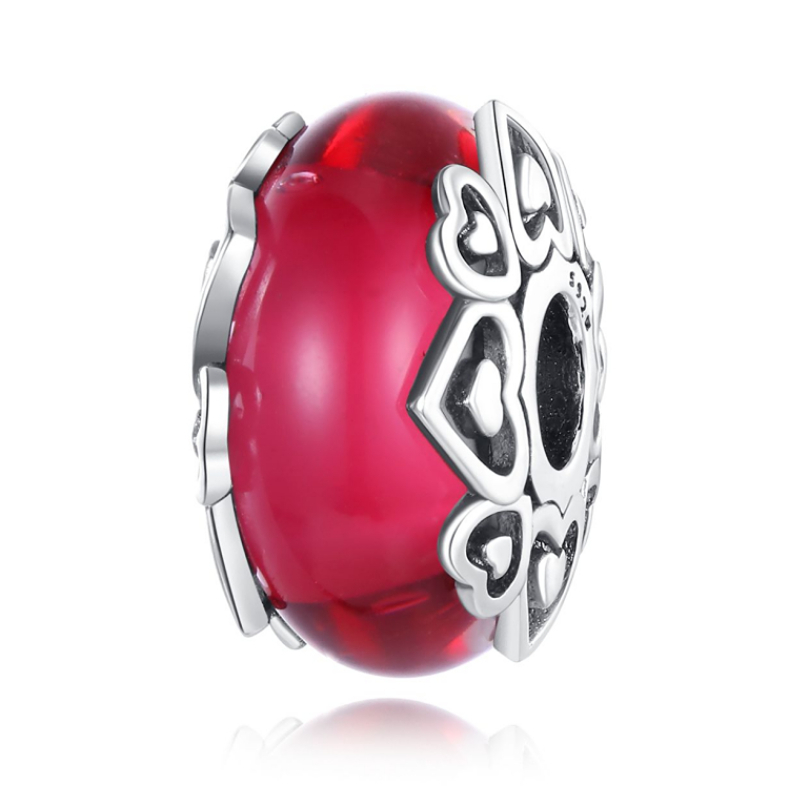 Hạt Thủy Tinh Murano Nhiều Màu Sắc Mạ Bạc 925 Dùng Làm Trang Sức