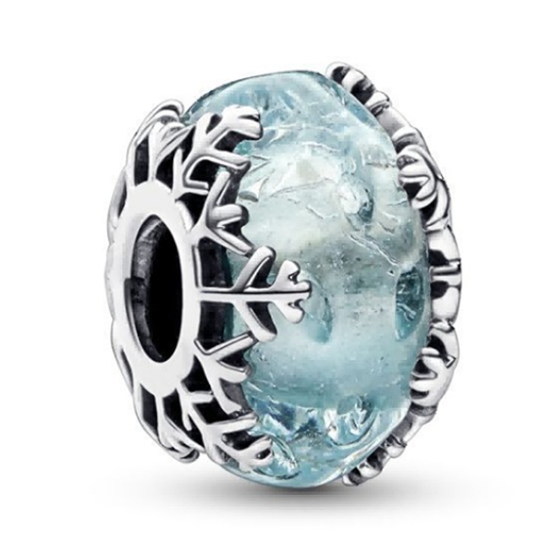 Hạt Thủy Tinh Murano Nhiều Màu Sắc Mạ Bạc 925 Dùng Làm Trang Sức