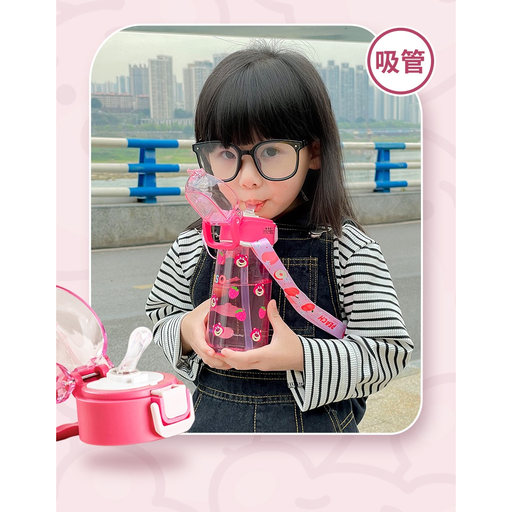 Bình nước thể thao cho bé thiết kế nhấn nút in hình hoạt hình Disney dung tích 470ml SPIDERMAN