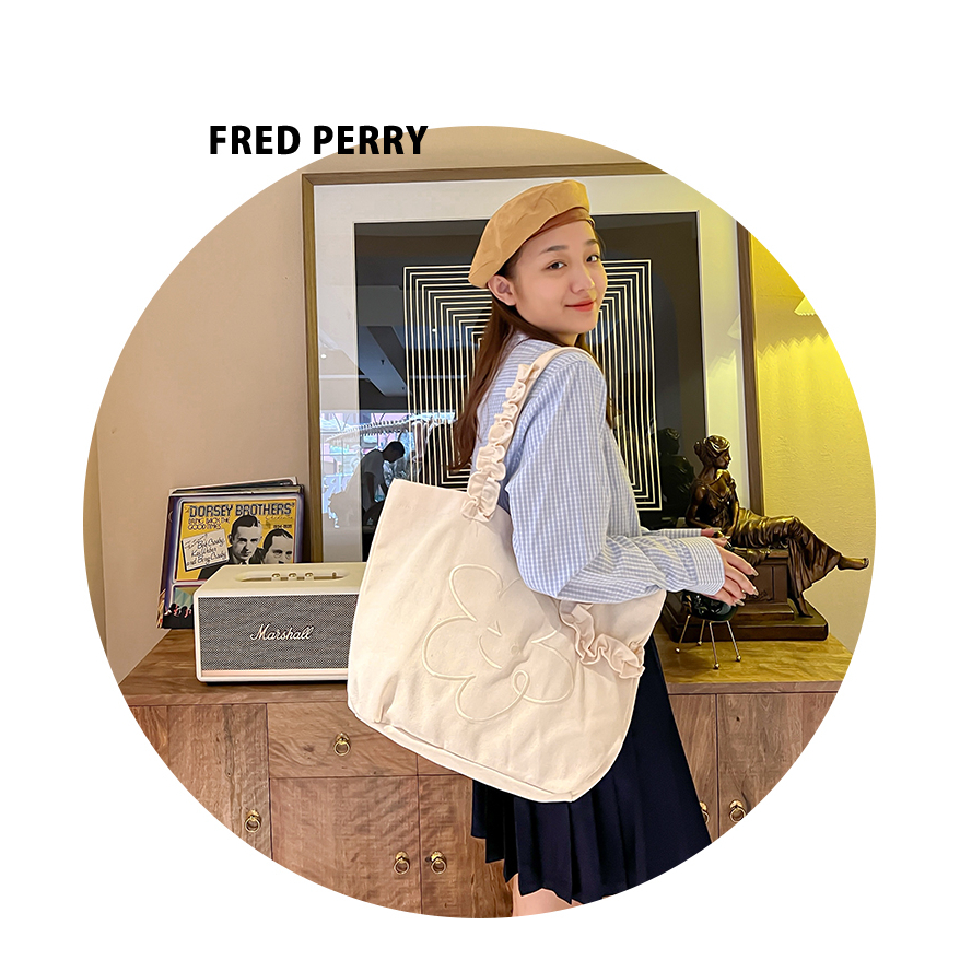 Có hàng sẵn Tươi mát tinh khiết thêu nụ cười mặt cười túi vải vải nữ Tote nếp gấp ren túi xách một vai sinh viên đại học túi lớp học