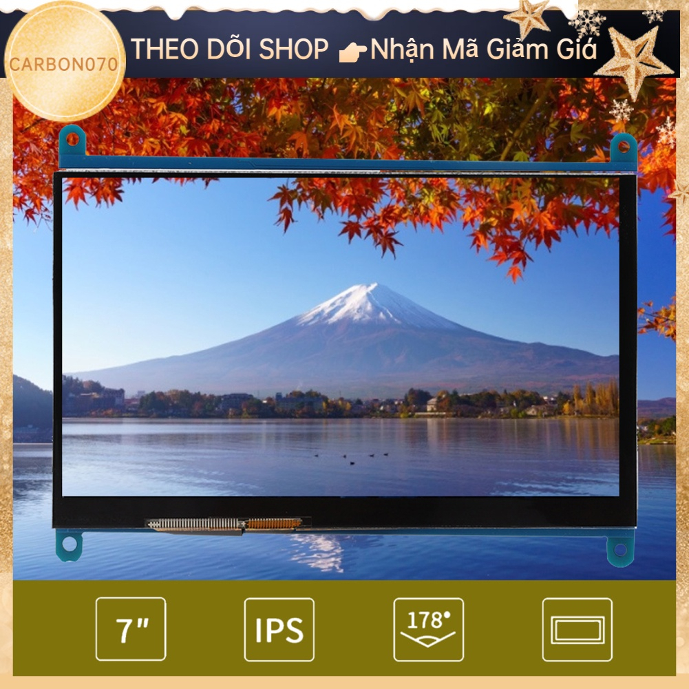 [Hàng HOT] Màn hình LCD 7 inch HDMI 1024x600 Ultra HD  cảm ứng điện dung cho Raspberry Pi【Carbon070】 | BigBuy360 - bigbuy360.vn