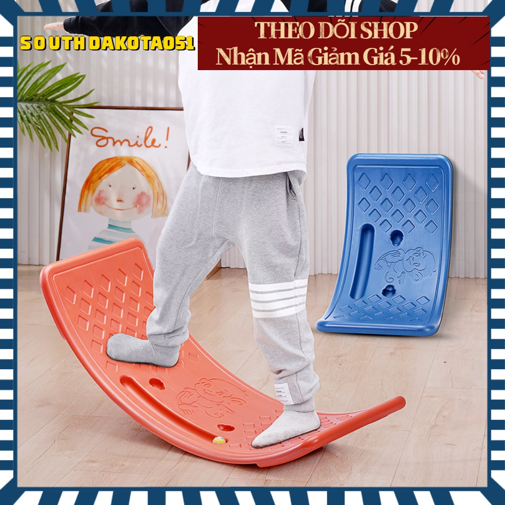 Bảng cân bằng bập bênh bằng nhựa cho bé đồ chơi đào tạo cân bằng trong nhà Tặng 2 bóng đàn hồi【Southdakota051】