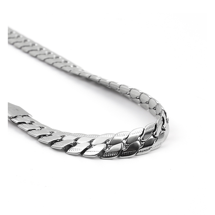 Hàng Có Sẵn Dây Chuyền Thép Titan Dập Nổi Họa Tiết Niche Hip Hop Thời Thượng Không Phai Màu Cho Nam