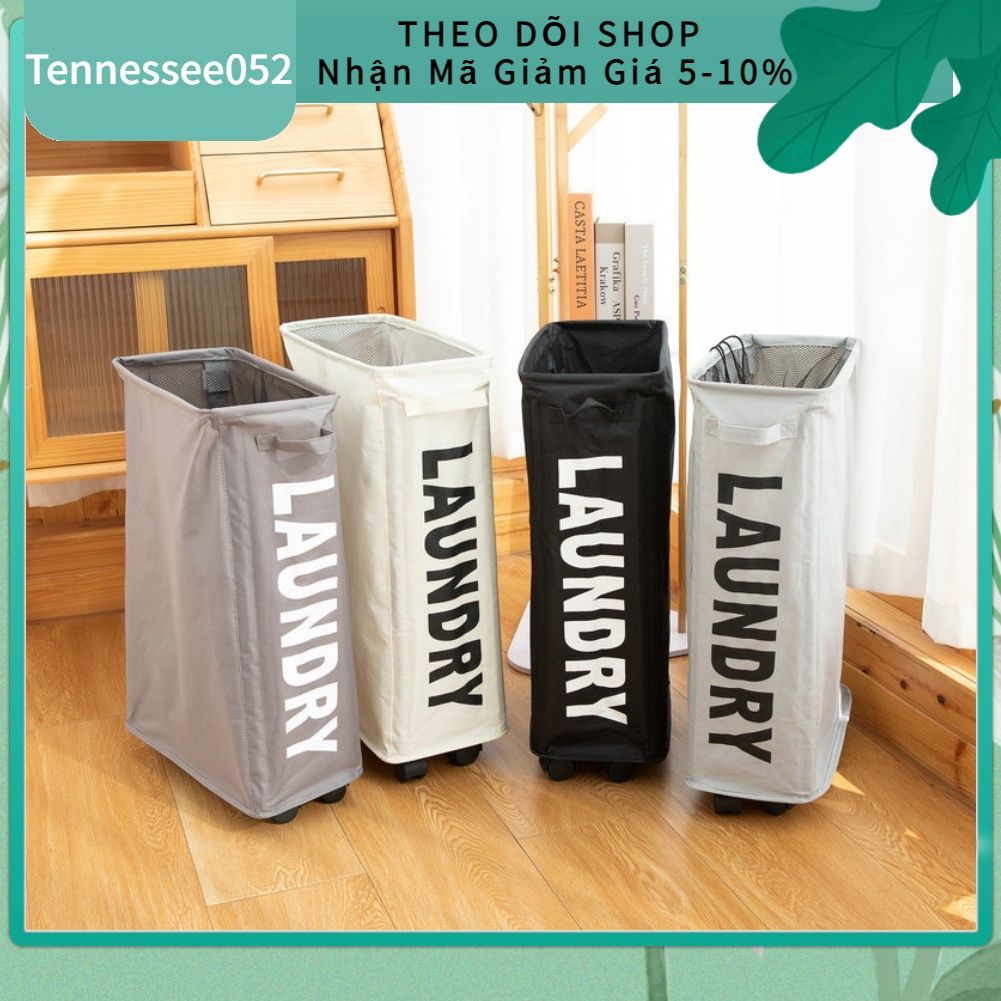 [Hàng Sẵn] Giỏ Đựng Quần Áo Giặt Bằng Vải Oxford Gấp Gọn Kèm Ròng Rọc【Tennessee052】 | BigBuy360 - bigbuy360.vn