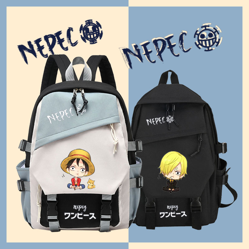 One piece co-branded schoolbag sun god nika luffy gear 5 ace ins-style dễ thương học sinh trung học cơ sở nhật bản lớp 3-6 balo ōkashichibukai