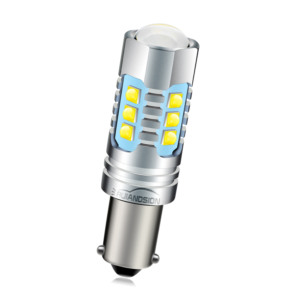 1X 2X Ruiandsion Đèn Nội Thất Tự Động BA9S BAX9S BAW9S BAY9S Bóng Đèn LED 10-30V 80W Siêu Sáng Trắng