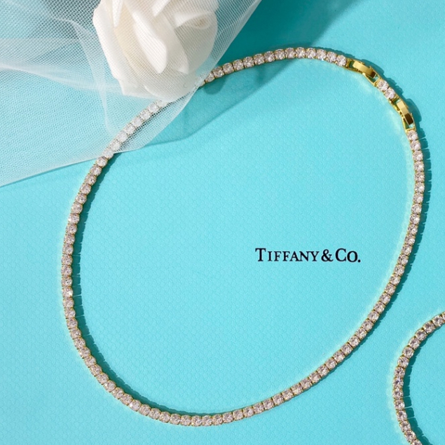 Zircon 4mm dây chuyền bạc S925 thời trang vàng choker vòng cổ nữ