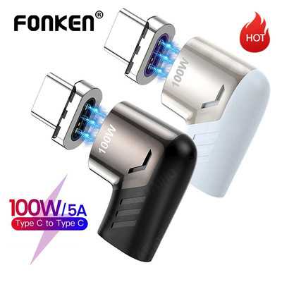Đầu chuyển đổi FONKEN AS107 USB C Sang Type-C từ tính thích hợp cho iPad MacBook Pro Huawei 100W 5CM