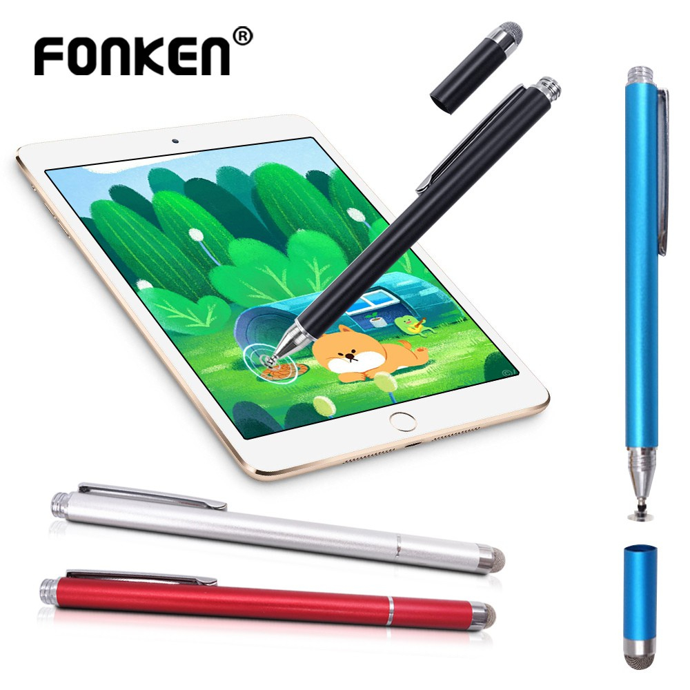 Bút cảm ứng FONKEN TS102 13.4*0.53CM 2 trong 1 thích hợp cho Android Ipad Iphone 12