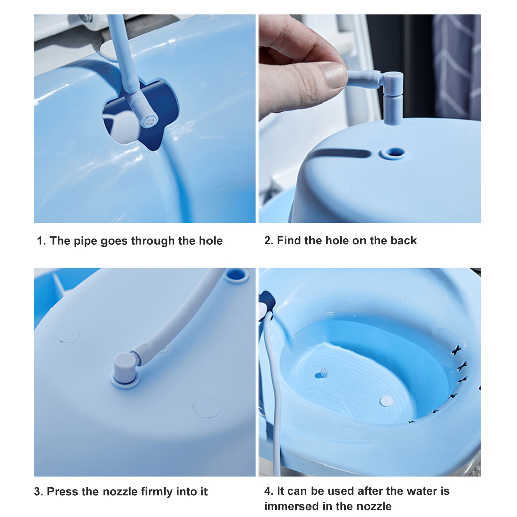 CHẬU XÔNG RỬA KÈM VÒI XỊT CHO PHỤ NỮ & MẸ SAU SINH - Thoát Nước Chống Trượt Vệ Sinh Nữ - LUCKYBABY