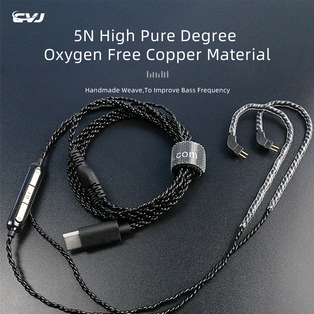 Dây Tai Nghe V6 Lõi Lúa Mì 0.75 / 0.78 type-c Chất Lượng Cao