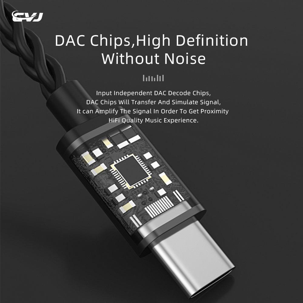 Dây Tai Nghe V6 Lõi Lúa Mì 0.75 / 0.78 type-c Chất Lượng Cao
