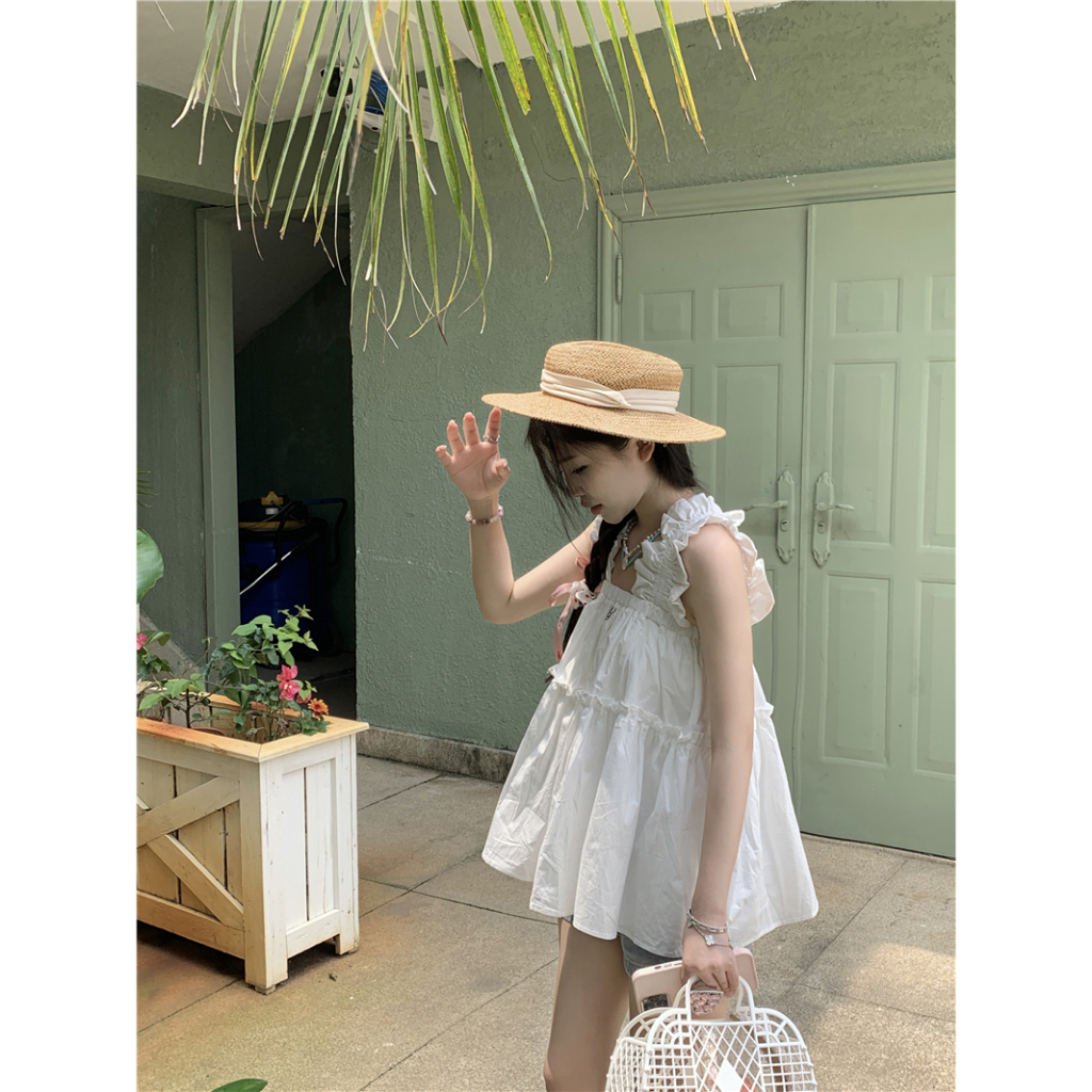 Áo Tank Top Hoạ Tiết Thêu Thiết Kế Dáng Rộng Thời Trang Mùa Hè Cho Phái Nữ