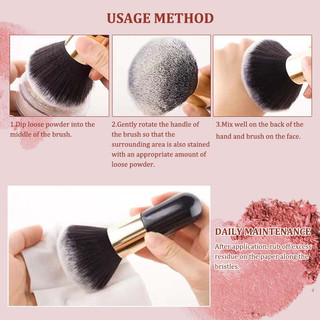 Cọ trang điểm phấn phủ / phấn má hồng Derf cỡ lớn
