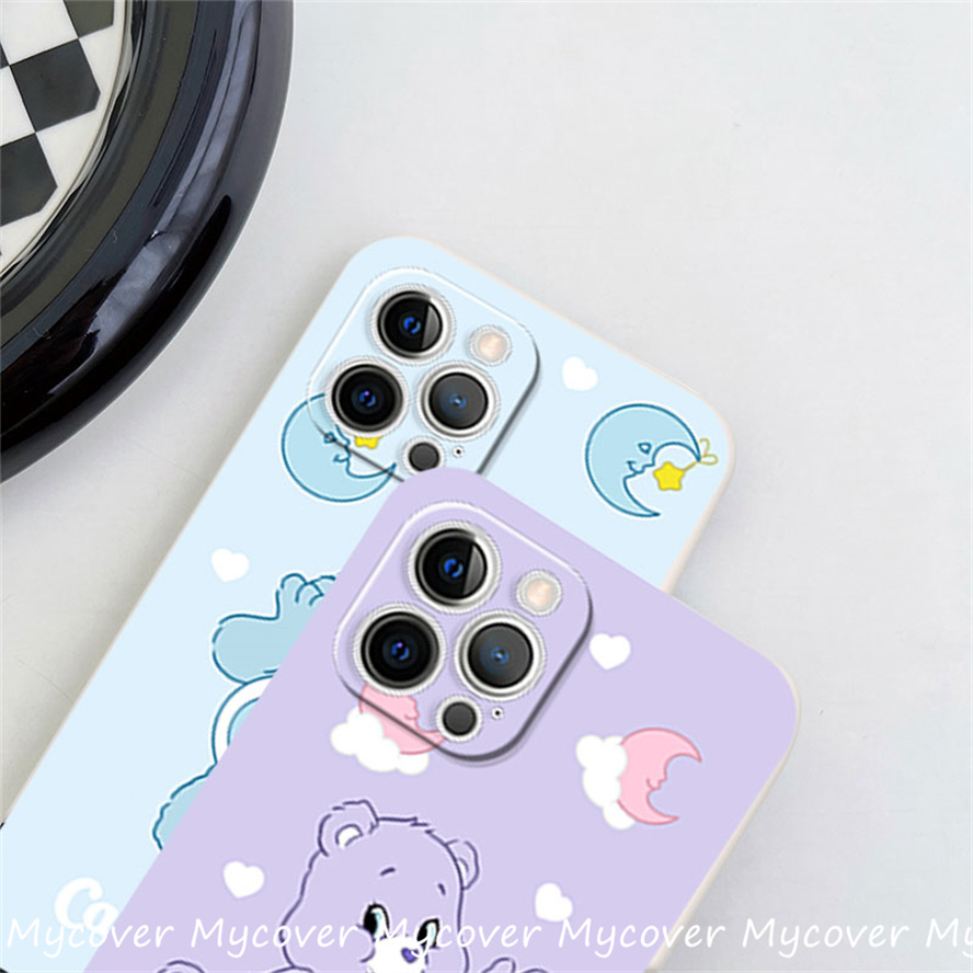 Ốp Điện Thoại Silicon Mềm Họa Tiết Gấu Hoạt Hình Cho iPhone 14 13 12 11 Pro Max X XR Xs Max 6 7 8 Plus