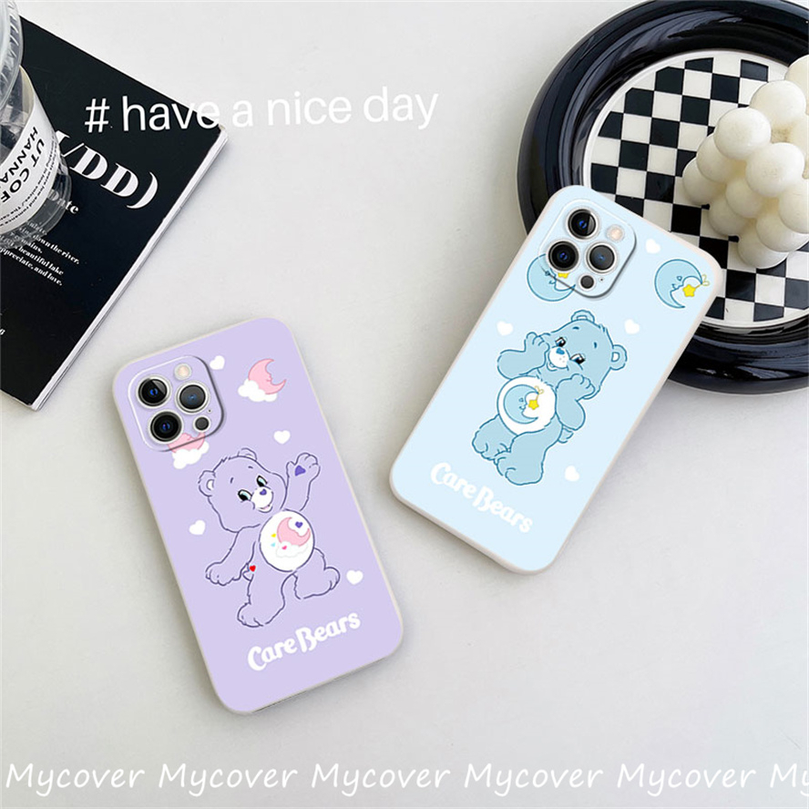 Ốp Điện Thoại Silicon Mềm Họa Tiết Gấu Hoạt Hình Cho iPhone 14 13 12 11 Pro Max X XR Xs Max 6 7 8 Plus