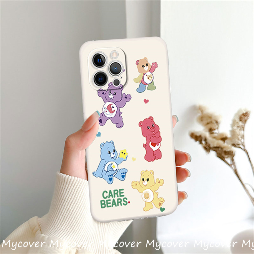 Ốp Điện Thoại Silicon Mềm In Hình Gấu Hoạt Hình Dễ Thương Cho iPhone 14 13 12 11 Pro Max X XR Xs Max 6 7 8 Plus