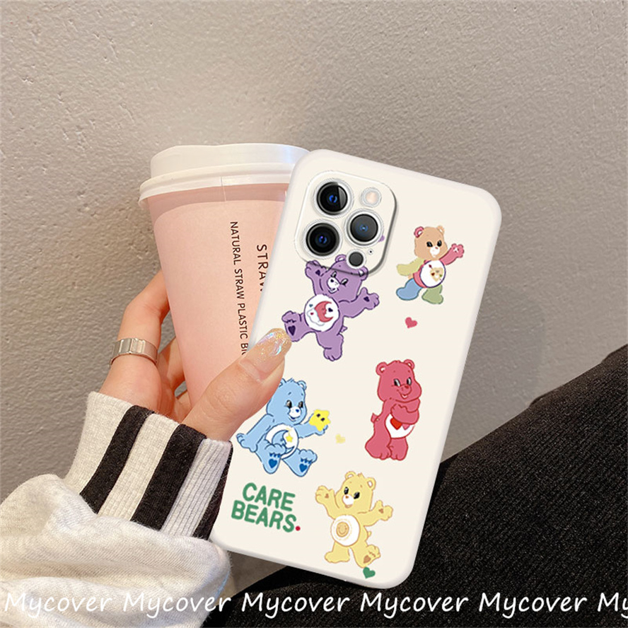 Ốp Điện Thoại Silicon Mềm In Hình Gấu Hoạt Hình Dễ Thương Cho iPhone 14 13 12 11 Pro Max X XR Xs Max 6 7 8 Plus