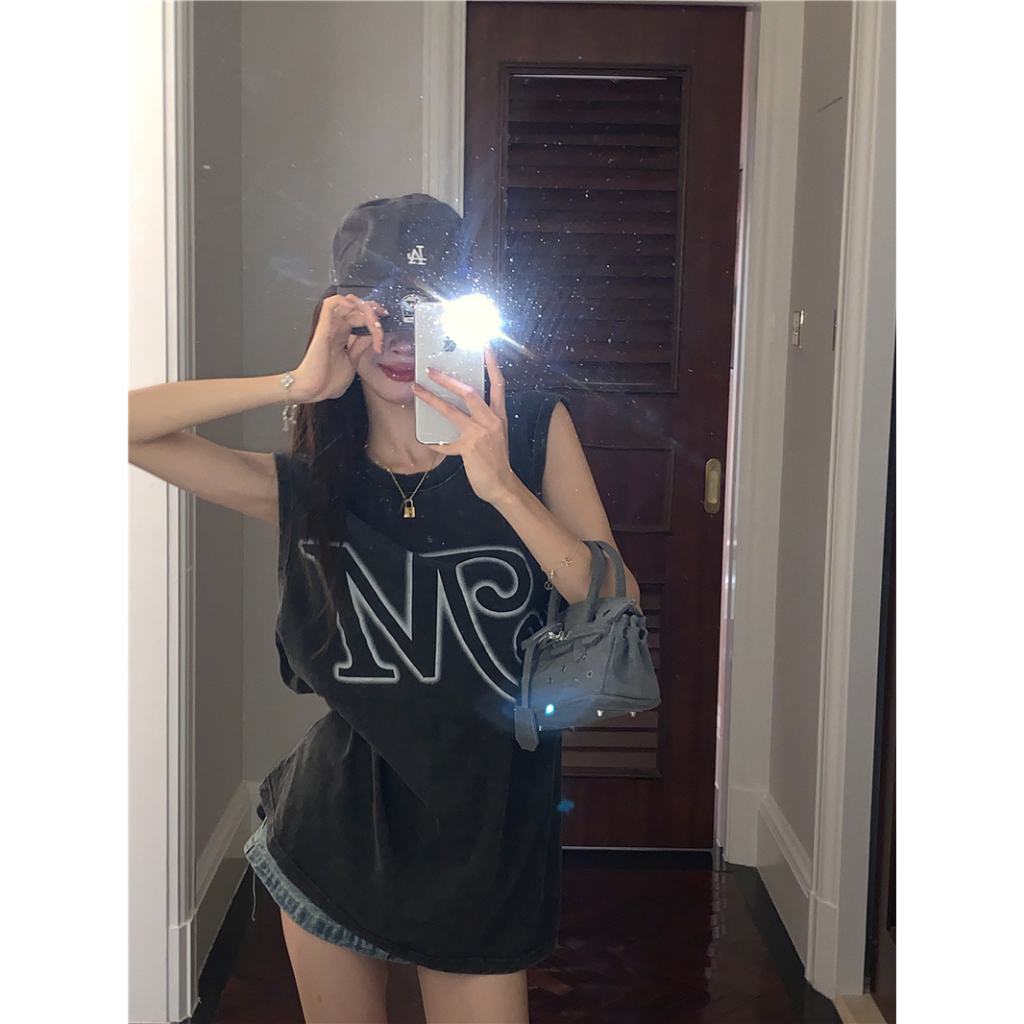 QKOOLE Áo Thun Nữ Cộc Tay Cổ Tròn Form Rộng Thời Trang Hàn