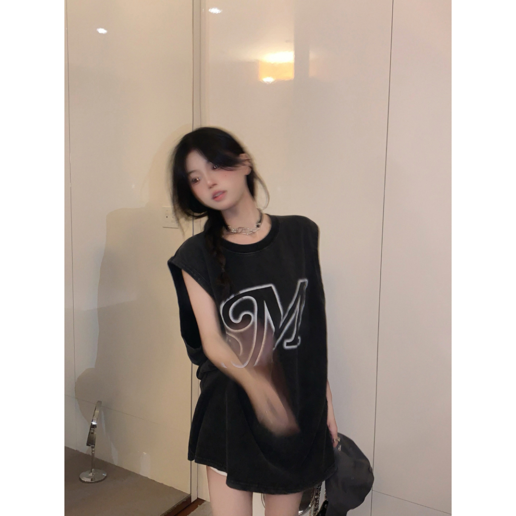 QKOOLE Áo Thun Nữ Cộc Tay Cổ Tròn Thời Trang hip hop