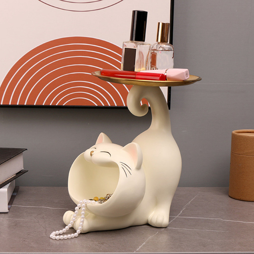 Khay đựng kẹo LOVIVER hình mèo trang trí phòng khách